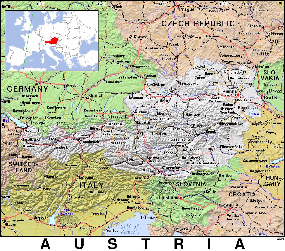 Carte Autriche