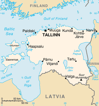 Carte Estonie