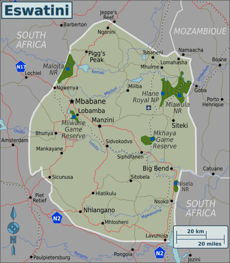 Carte Eswatini