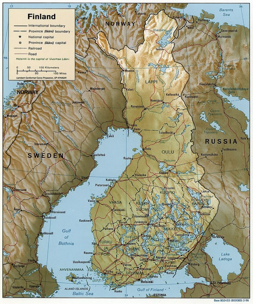 Carte Finlande
