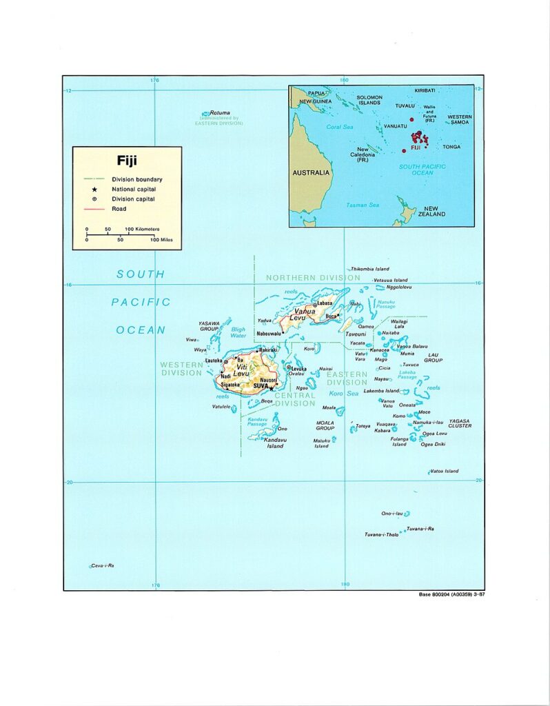 Carte Îles Fidji