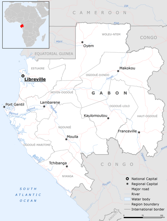 Carte Gabon