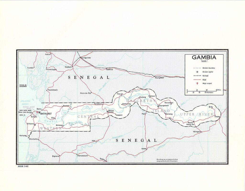 Carte Gambie