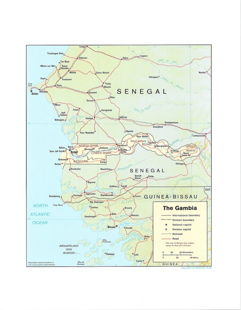 Carte Gambie