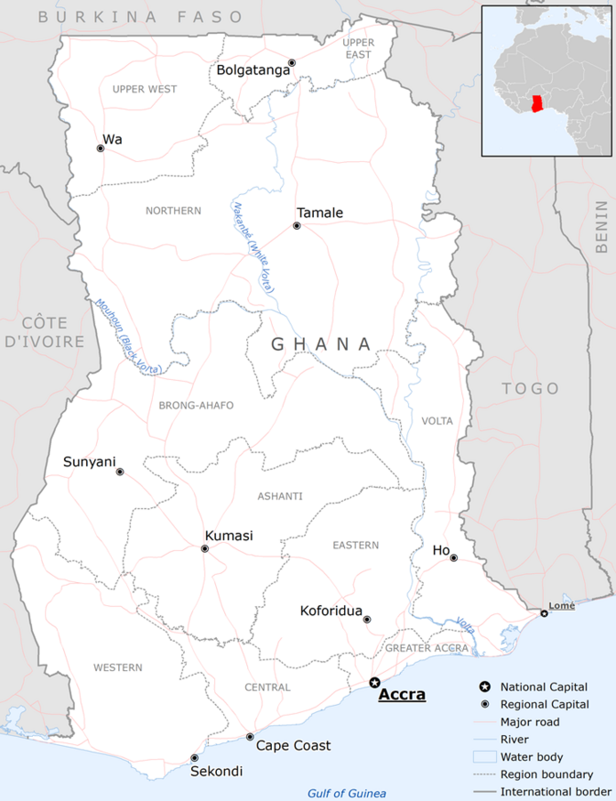 Carte Ghana
