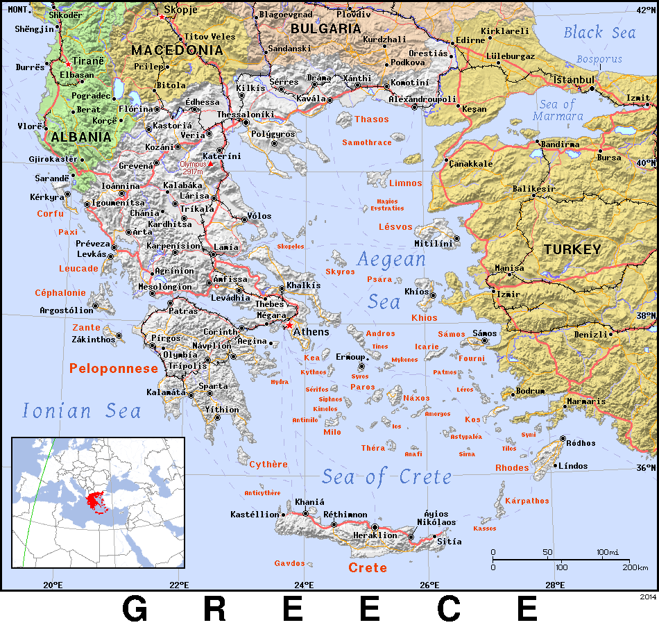 Carte Grèce