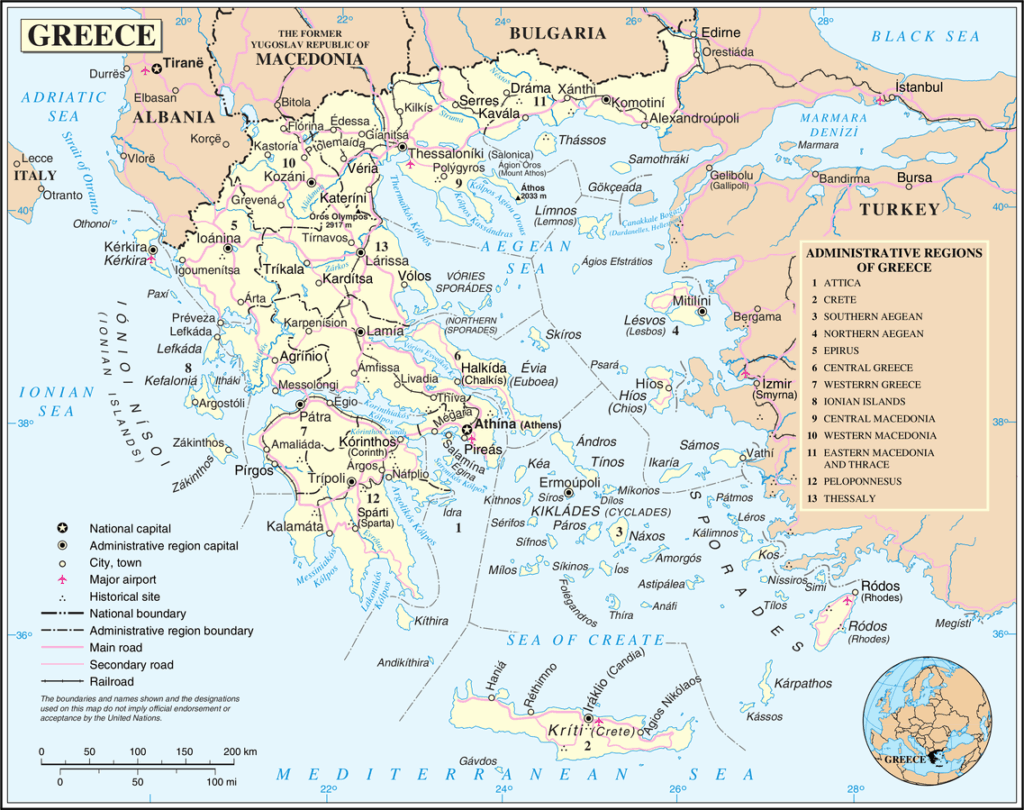 Carte Grèce