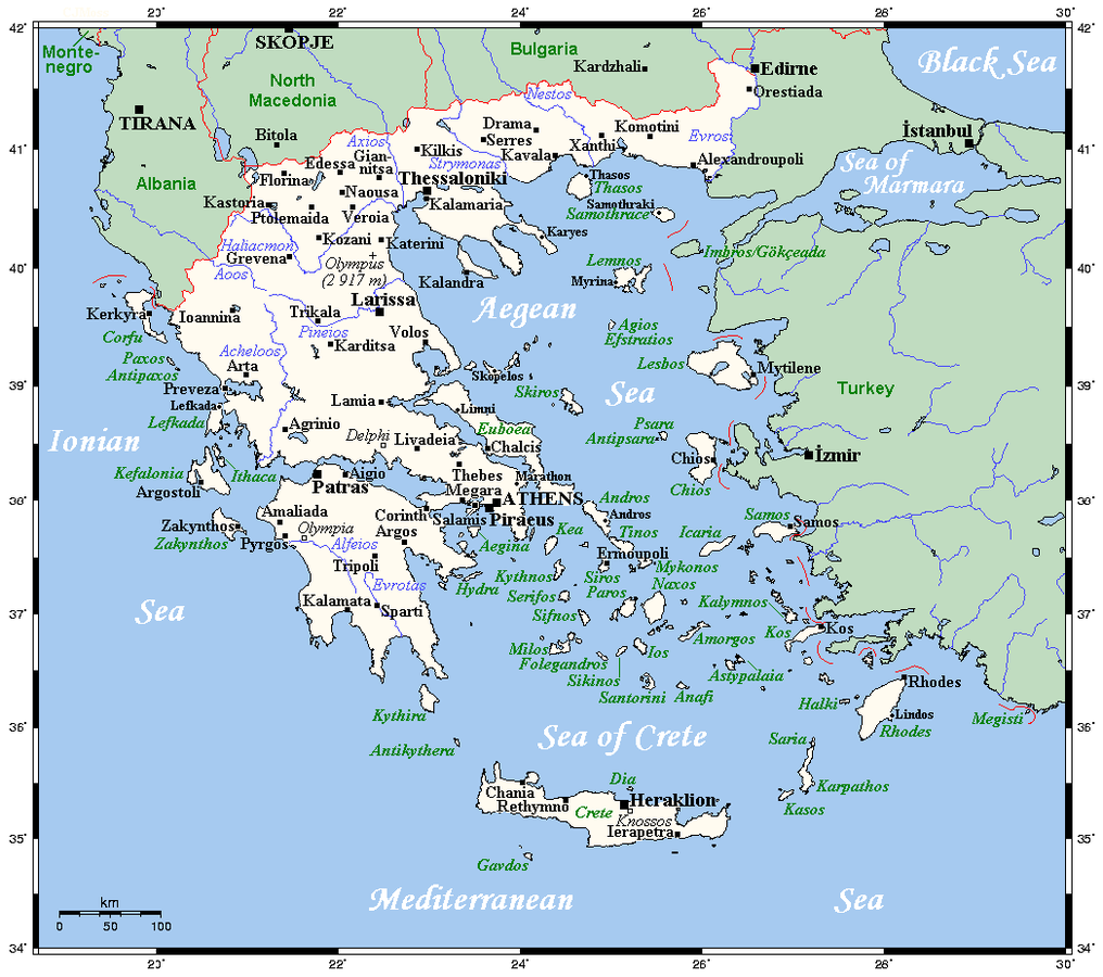 Carte Grèce