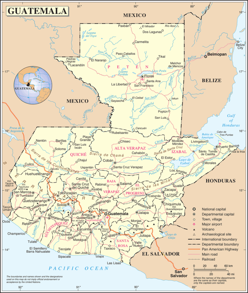Carte Guatemala