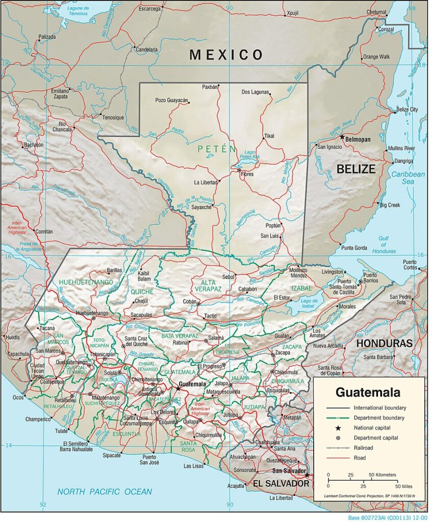 Carte Guatemala