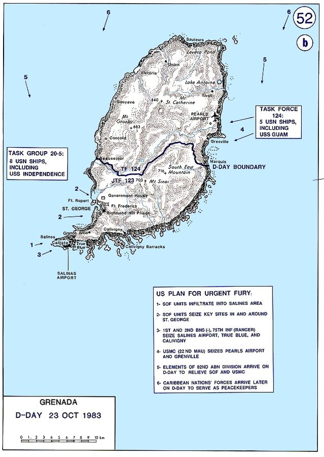Carte île de Grenade