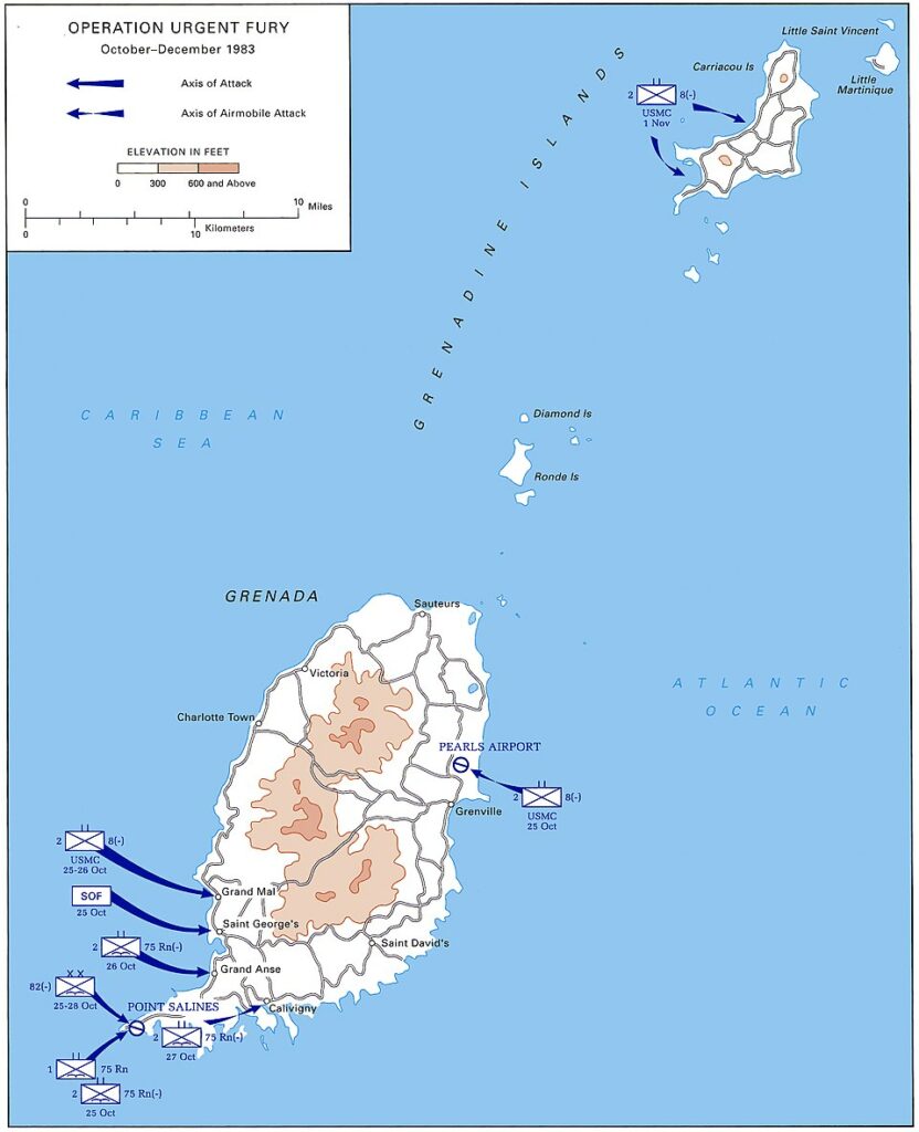 Carte île de Grenade