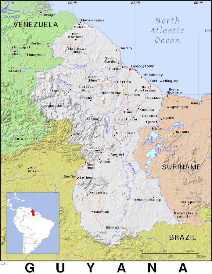 Carte Guyane
