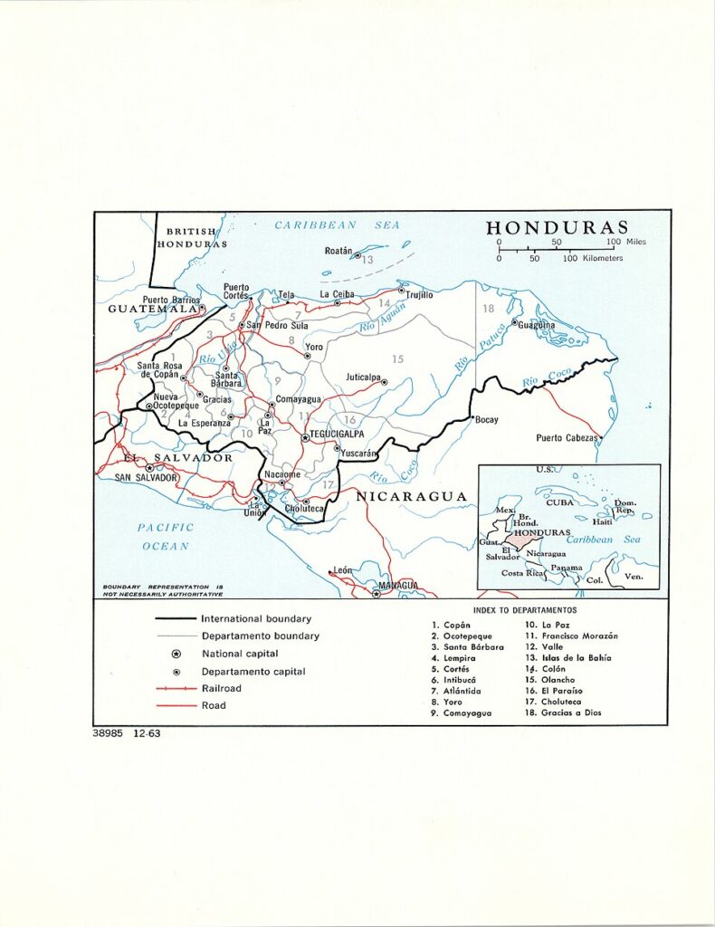 Carte Honduras

