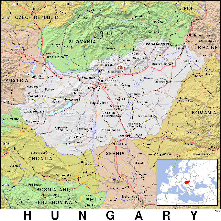Carte Hongrie