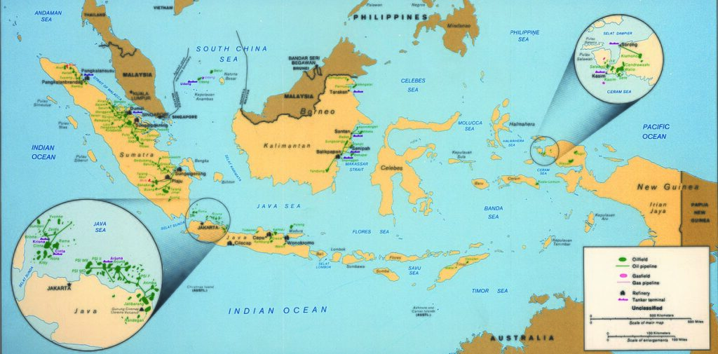 Carte Indonésie